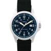 imageTimex Mens Expedition Field Solar 41mm Watch  Black Strap Blue Dial Stainless Steel Case