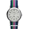 imageTimex Womens Weekender 37mm Watch  Blue Strap White Dial SilverTone Case