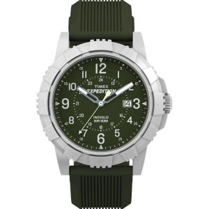 imageTimex Mens Expedition Ridge 45mm WatchGreenSilverToneGreen