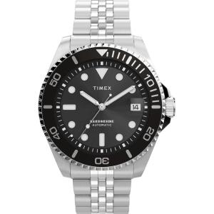 imageTimex Mens Harborside Coast 40mm WatchSilverToneSilverToneBlack
