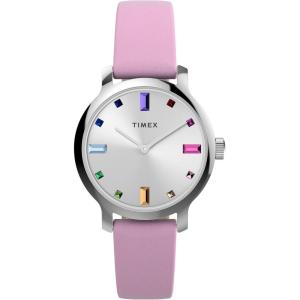imageTimex Transcend 34mm Womens Analog Watch  Stylish Modern DesignPurpleSilverToneSilverTone