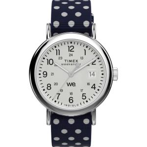 imageTimex Womens Weekender 40mm Watch  Blue Strap White Dial SilverTone Case