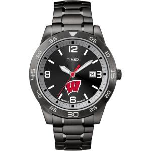 imageMens Acclaim 42mm Quartz Watch with Stainless Steel StrapWisconsin Badgers