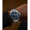 imageTimex Mens Deep Water Meridian 44mm Watch  Stainless Steel Bracelet Blue Dial Stainless Steel Case