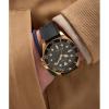 imageTimex Mens Harborside 42mm WatchBlackGoldToneGreen