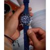 imageTimex Mens Harborside 42mm WatchBlackSilverToneBlue
