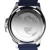 imageTimex Mens Harborside 42mm WatchBlackSilverToneBlue