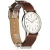 imageTimex Mens Weekender 40mm WatchBrownCreamSilverTone