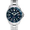 imageTimex Mens Deep Water Meridian 44mm Watch  Stainless Steel Bracelet Blue Dial Stainless Steel Case