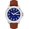 imageTimex Mens Essex 46mm WatchBrownSilverToneBlue