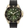 imageTimex Mens Harborside 42mm WatchBlackGoldToneGreen