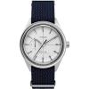 imageTimex Mens Marlin Jet 38mm Watch  Blue SlipThru Double Layer White Dial Stainless Steel Case