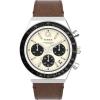 imageTimex Mens Q 40mm WatchBrownWhiteSilver