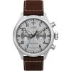 imageTimex Mens Waterbury Traditional 41mm Watch  Brown Two Piece Quick Release SilverTone Dial Stainless Steel Case