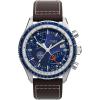imageTimex Mens X Pan Am Chronograph WatchBrownStainless SteelBlue