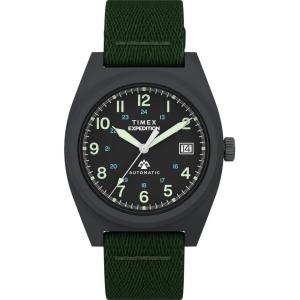 imageTimex Mens Capstone 39mm Watch  Black Two Piece Quick Release Green Dial Black Case