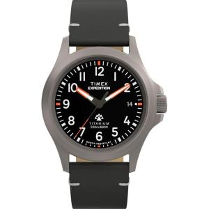 imageTimex Mens Expedition Field Post 38mm WatchBlackTitaniumBlack