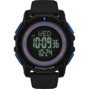 imageTimex Mens Expedition Ridge 49mm WatchBlackBlackDigital Neg Display