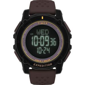 imageTimex Mens Expedition Ridge 49mm WatchBrownBlackDigital Neg Display