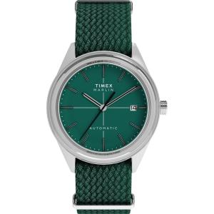 imageTimex Mens Marlin Jet 38mm Watch  Green SlipThru Double Layer Green Dial Stainless Steel Case