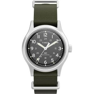 imageTimex Mens Mk1 36mm WatchGreenStainless SteelBlack