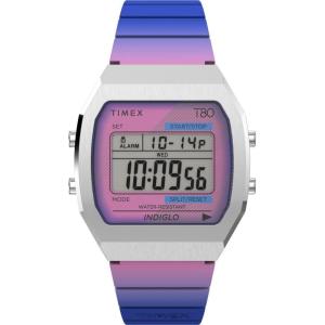 imageTimex Unisex T80 Steel 36mm WatchPurpleDigitalStainless Steel