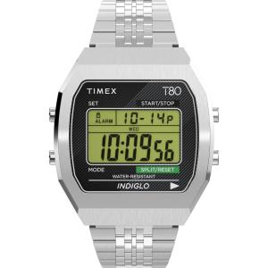 imageTimex Unisex T80 Steel 36mm WatchStainless SteelDigitalStainless Steel