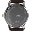 image:imageTimex Mens Main Street 38mm Watch  Brown Strap Green Dial SilverTone Case
