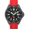 image:imageTimex Mens Deep Water 44mm Watch  Red Strap Black Dial Gunmetal Case
