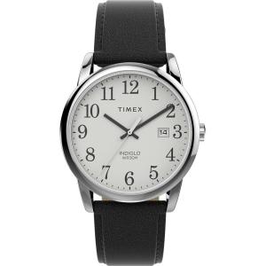 image:imageTimex Mens Easy Reader Watch 38mmBlackSilverToneWhite38mm