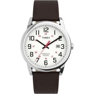image:imageTimex Mens Easy Reader Watch 38mmBrownSilverToneWhite38mm