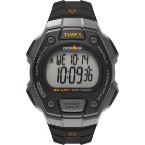 image:imageTimex Mens Ironman Triathlon Classic 30 38mm WatchBlackDigital GraySilverToneOrange
