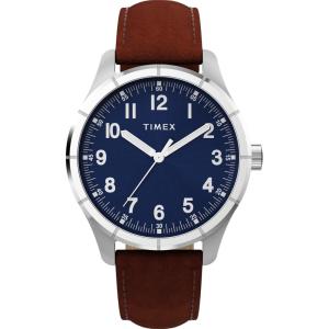 image:imageTimex Mens Main Street 42mm WatchBrownBlueSilver