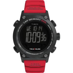 image:imageTimex Mens Triathlon 44mm WatchBlackRedDigital