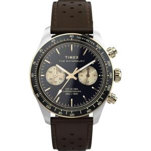image:imageTimex Mens Waterbury Heritage 39mm WatchBrownStainless SteelBlack