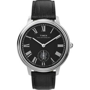 image:imageTimex Mens Waterbury Metropolitan 39mm WatchBlackStainless SteelBlack