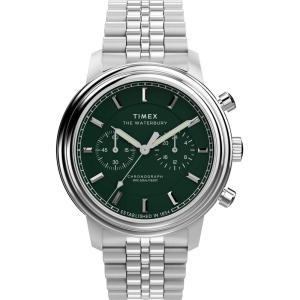 image:imageTimex Mens Waterbury Metropolitan 41mm WatchStainless SteelStainless SteelGreen