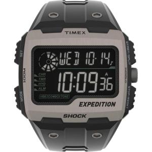 image:imageTimex Mens Expedition Grid Shock Quartz Resin StrapBlackGrayNegative