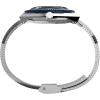 image:imageTimex Q Mens 38mm Watch  SilverTone Case Blue Dial amp Top Ring with Stainless Steel Bracelet