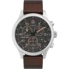 image:imageTimex Expedition Field Chronograph 43mm Mens Analog Watch  INDIGLO Backlight  Durable Comfortable Adjustable Strap  Rugged Outdoor Watch  100M Water ResistanceBrownBlackSilver
