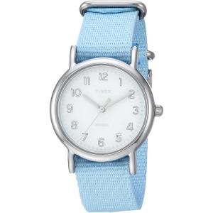 image:imageTimex Womens TW2R80600 Weekender 31mm BlueSilverTone Nylon SlipThru Strap Watch