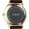 image:imageTimex Mens Modern Easy Reader 40mm Watch  Black Strap White Dial SilverTone CaseBrownGoldToneCream