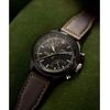 image:imageTimex Mens Waterbury Ace FlyBack Chronograph 43mm Watch  Brown Strap Black Dial Black Case