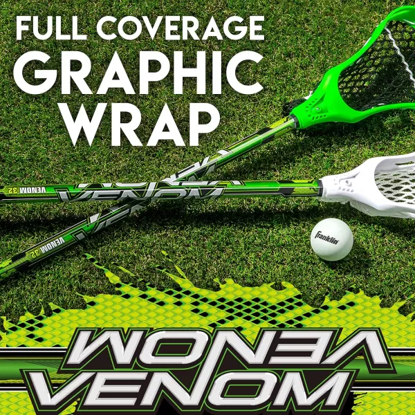 Franklin Sports 32in Youth Practice Lacrosse Stick and Ball for Ages 3  Learn to Play and Teach Fundamentals  Perfect for Beginners  2 Practice Lacrosse Sticks and 1 Practice Lacrosse Ball