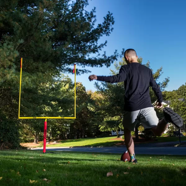 Franklin Sports Authentic Steel Football Goal Post 85 x 55  Post for Kids  Football Goal Post Set  Kicking Field Goals  Youth Football Set  Portable Football Goal PostGoal Post