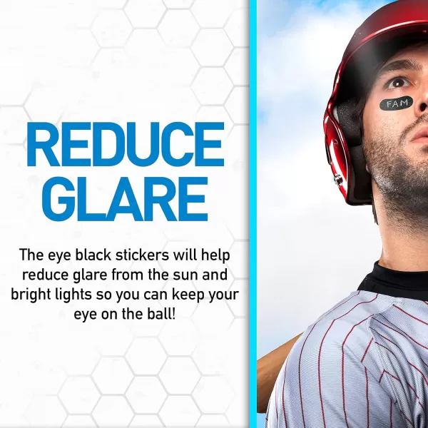 Franklin Sports Eye Black Stickers for Kids  Customizable Lettering Baseball and Football Eye Black Stickers  White Pencil Included  Includes 24 PairsBlack