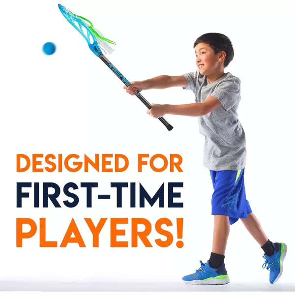 Franklin Sports Kids Mini Lacrosse Stick  Ball Set  Venom Youth Plastic Lacrosse Stick for Beginners  Perfect Set for Kids  ToddlersBlue
