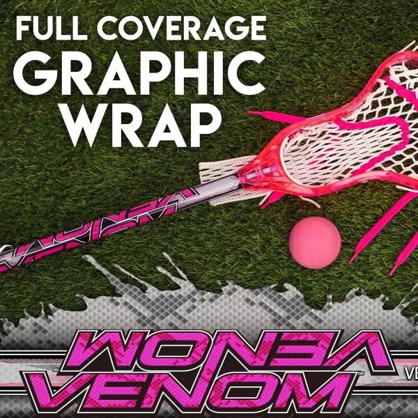 Franklin Sports Kids Mini Lacrosse Stick  Ball Set  Venom Youth Plastic Lacrosse Stick for Beginners  Perfect Set for Kids  ToddlersPink