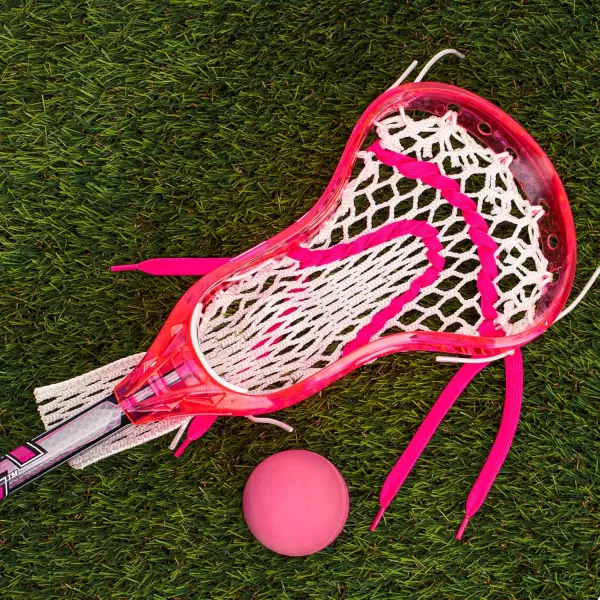 Franklin Sports Kids Mini Lacrosse Stick  Ball Set  Venom Youth Plastic Lacrosse Stick for Beginners  Perfect Set for Kids  ToddlersPink