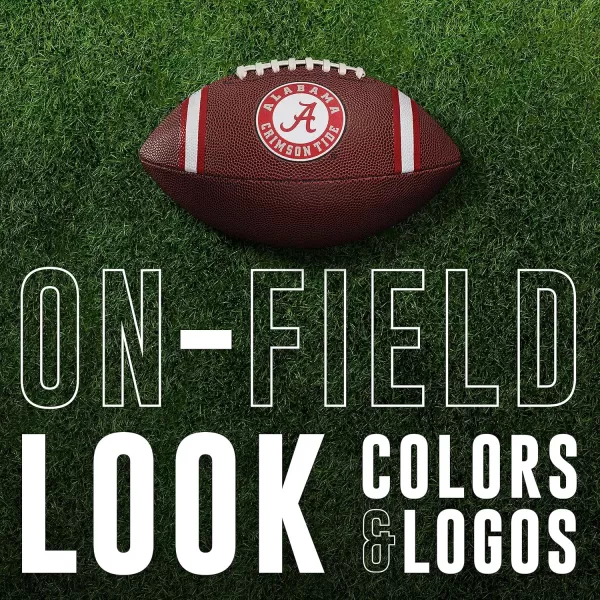 Franklin Sports Kids NCAA Youth Football  Official College Team Football with Team Logos  Junior Size FootballAlabama Crimson Tide